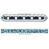 Dreamtime Crystal DC 77730 Rondelle Spacer Bars 5 Hole Denim Blue/Silver
